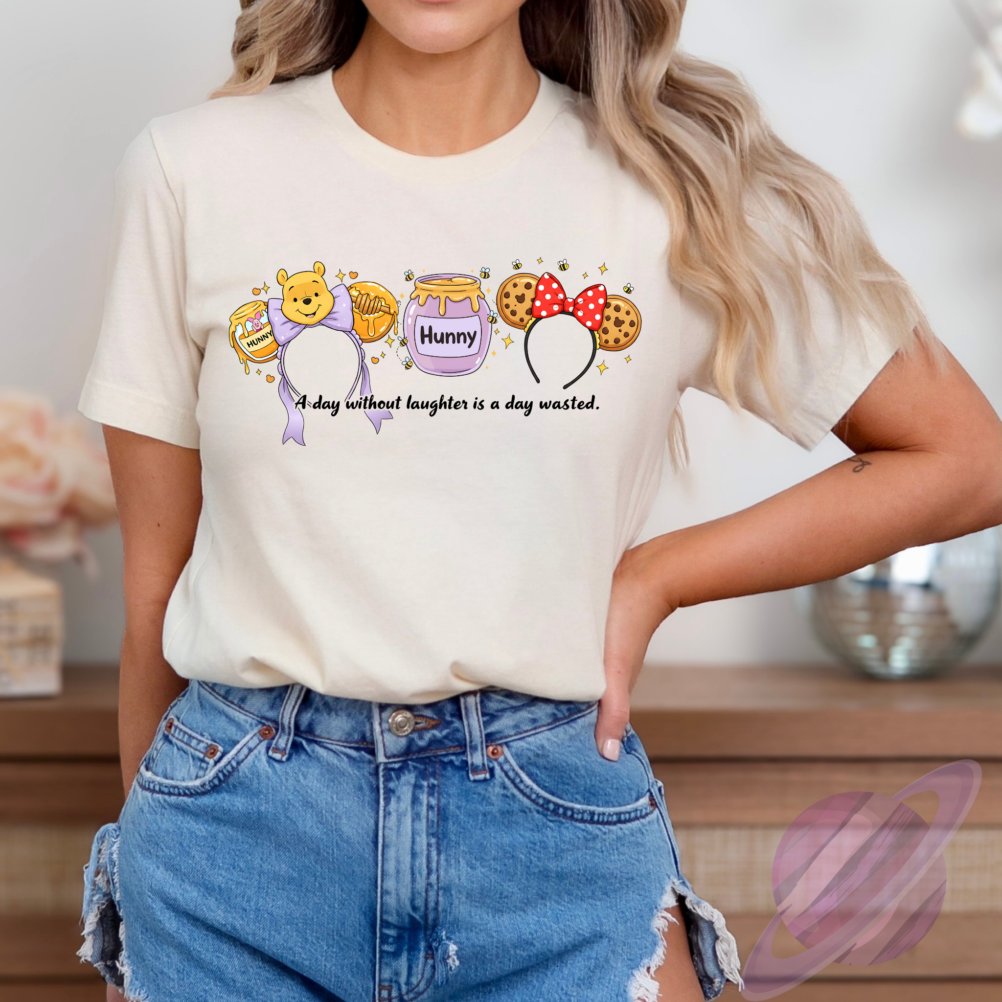 Cute Honey Bear Tee | Sweet Hunny Pot & Bow Ears Shirt