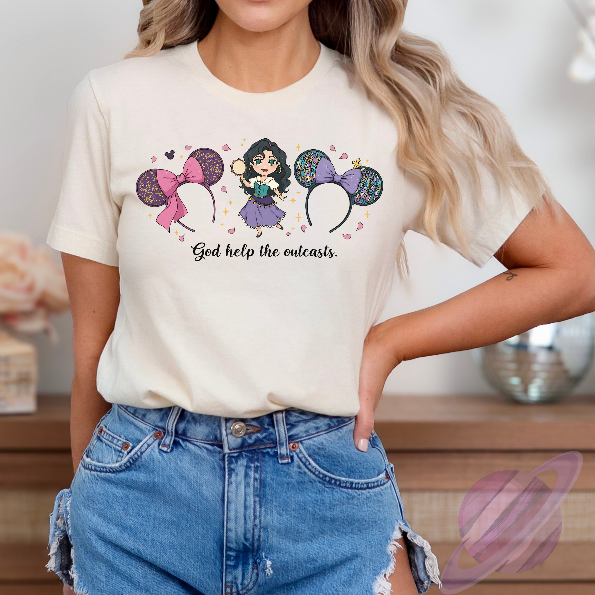 Cute Gypsy-Inspired Dancer T-Shirt with Magical Bow Ears